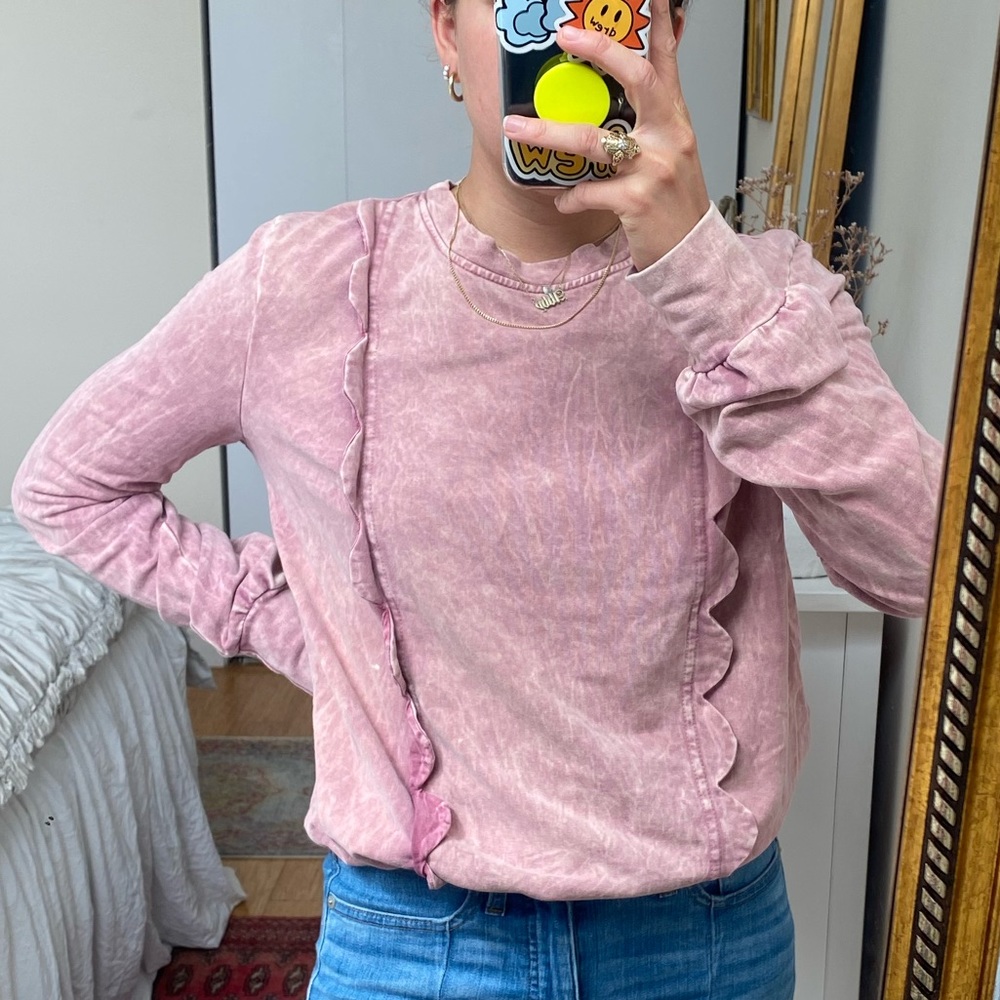 Anthropologie purple crew neck sweatshirt XS